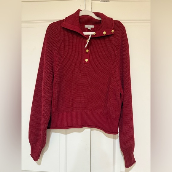 J Crew Ribbed cotton button-collar sweater NWT SZ L - Picture 7 of 9